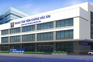 Trung tâm tiêm chủng VNVC (TP Vinh, Nghệ An) tạm dừng hoạt động do có bệnh nhân Covid-19 ở Hà Tĩnh từng đến. Ảnh: Internet.