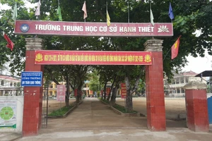 Trường THCS Hạnh Thiết (huyện Quỳ Châu, Nghệ An) nơi em Lương Mạnh Tuấn theo học.