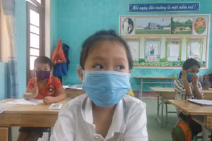 Học sinh Trường Phổ thông Bán trú Tiểu học và THCS Lâm Thủy (Lệ Thủy, Quảng Bình)