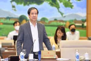 Bộ trưởng GD&ĐT Nguyễn Kim Sơn. Ảnh: Quốc hội