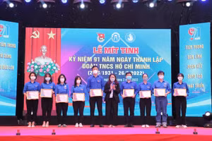 Đoàn thanh niên Nhà trường vinh danh, khen thưởng 28 cán bộ Đoàn tiêu biểu xuất sắc có đóng góp tích cực trong phong trào đoàn năm 2021.