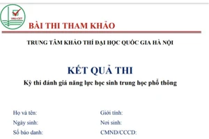 ĐHQG Hà Nội vừa công bố đề thi tham khảo của kỳ thi đánh giá năng lực năm 2021