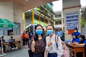 Thí sinh dự thi năng khiếu vào ngành Giáo dục Mầm non năm 2020.