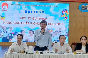 Ông Nguyễn Văn Hiếu- Phó GĐ Sở GD&ĐT TPHCM phát biểu tại hội thảo.