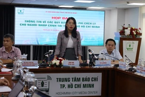 Phó Giám đốc Sở Du lịch TP.HCM Nguyễn Thị Ánh Hoa phát biểu tại họp báo. (Ảnh: TTBC)