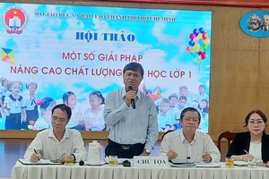 Ông Nguyễn Văn Hiếu- Phó GĐ Sở GD&ĐT TPHCM phát biểu tại hội thảo.