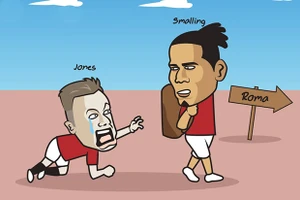 Phil Jones khóc ròng khi bị Smalling bỏ rơi.