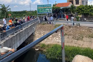 Khu vực hiện trường phát hiện thi thể bé gái tử vong.