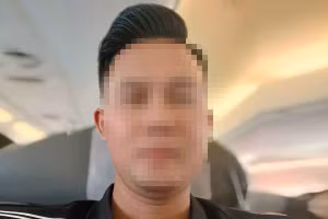 Hình ảnh nghi phạm khi bị bắt giữ.