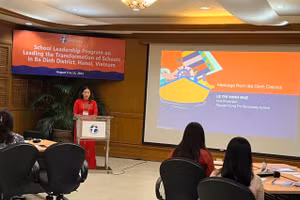 Giáo viên, cán bộ quản lý quận Ba Đình tham gia lớp tập huấn.