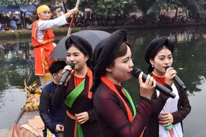 Hát quan họ tại hội Lim.