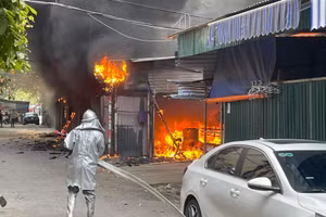 Hiện trường vụ hỏa hoạn.