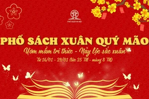 Phố Sách Xuân Quý Mão 2023 với chủ đề “Ươm mầm tri thức - Nảy lộc sắc xuân”.