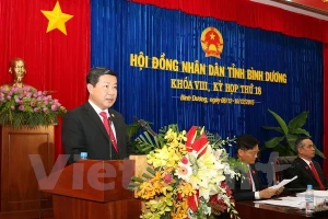 Tân Chủ tịch tỉnh Bình Dương Trần Thanh Liêm. Ảnh: TTXVN