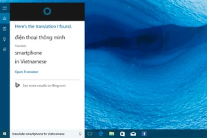 Đã có thể dịch từ trực tiếp bằng Cortana, hỗ trợ dịch sang tiếng Việt