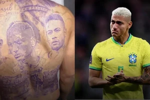 Tiền đạo Brazil xăm hình Ronaldo, Neymar trên lưng 