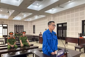 Bị cáo Pháp tại phiên tòa. (Ảnh: H.V)