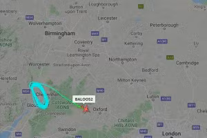 Vị trí chiếc máy bay khi phát tín hiệu khẩn cấp.