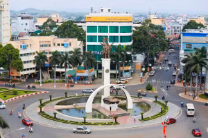 Ngã 6 trung tâm TP Buôn Ma Thuột, tỉnh Đắk Lắk (Ảnh: TT)