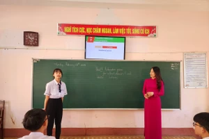 Một tiết học môn tiếng Anh tại Trường THPT Lê Quý Đôn, Đắk Lắk. (Ảnh: Thành Tâm)