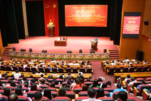 Toàn cảnh Hội nghị tổng kết 10 năm thực hiện Nghị quyết số 29/NQ-TW ở TP Thanh Hóa. Ảnh: TL.