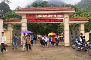 Trường THCS&THPT Bá Thước (Thanh Hóa). Ảnh: Thế Lượng.