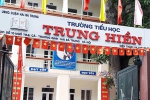 Trường Tiểu học Trung Hiền - nơi xảy ra sự việc.