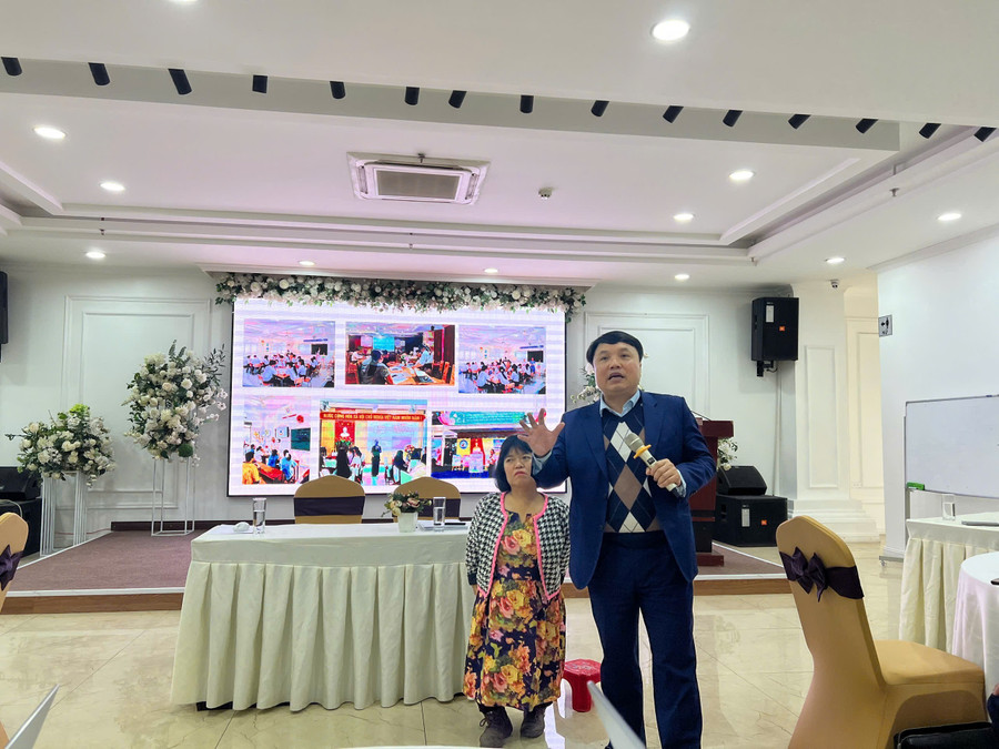 TS Tạ Ngọc Trí - Phó Vụ trưởng vụ Giáo dục Phổ thông, Bộ GD&ĐT tại tập huấn.