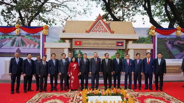 Tổng Bí thư Tô Lâm dự Lễ khởi công xây dựng Trường Hữu nghị Campuchia-Việt Nam