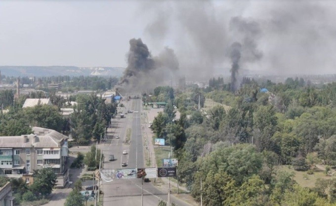 Vụ tấn công của UAV Nga vào thành phố Slavyansk thuộc vùng Donetsk