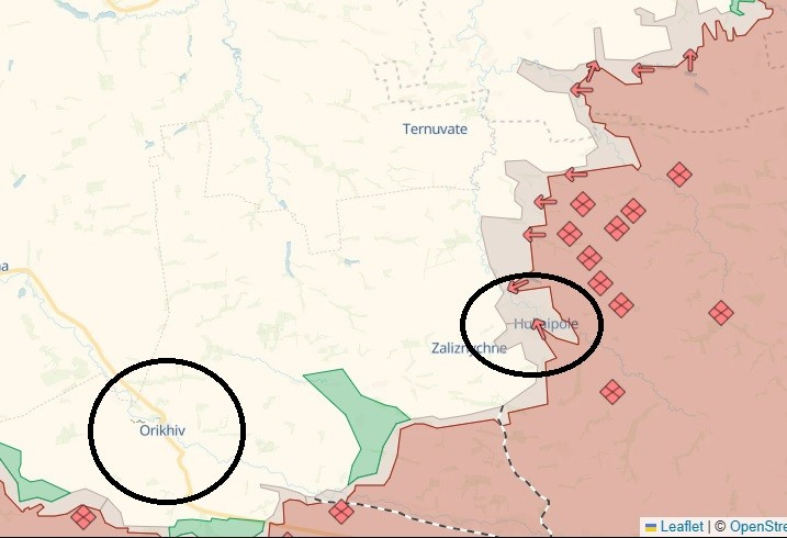 Hàng chục lữ đoàn thua trận, Huliaipole thất thủ