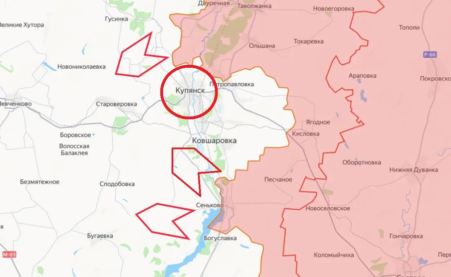 Quân Nga đang có điều kiện thuận lợi để đánh chiếm Kupiansk (Kharkov) 2-ba-huong-tan-cong-cua-nga-o-ukraine.jpg