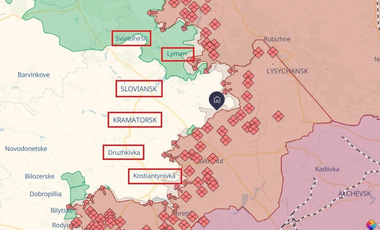 Ban công lửa ở Slavyansk-Kramatorsk
