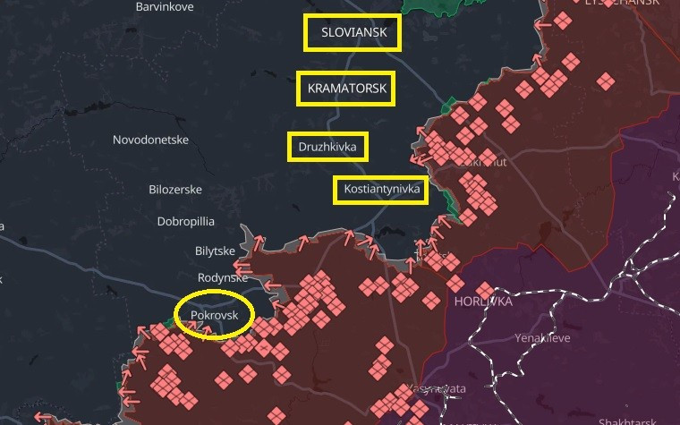 Áp lực nghẹt thở đè lên Slavyansk-Kramatorsk