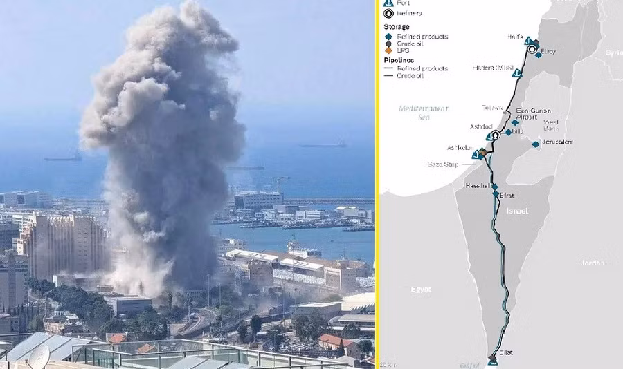 Iran đánh sập hạ tầng dầu mỏ của Israel