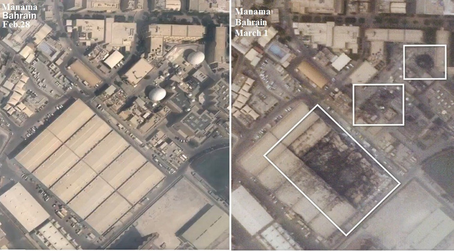 Căn cứ Hạm đội 5 tan hoang sau đòn đánh của tên lửa Iran