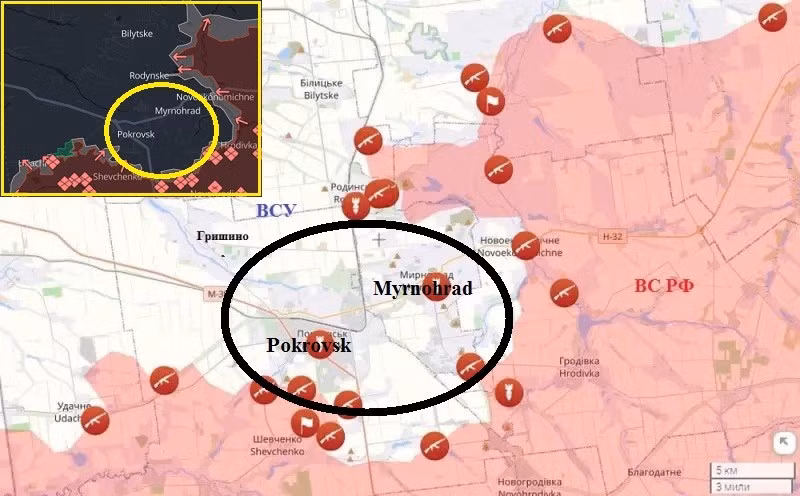 Lập nồi hầm, vây hãm cả Pokrovsk-Mirnograd