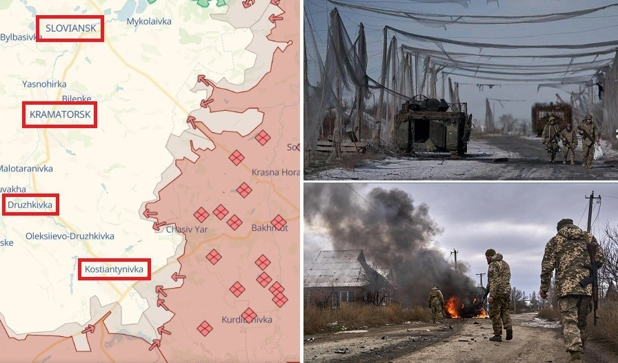 Những hình ảnh về ‘con đường tử thần’ ở Kostiantynivka