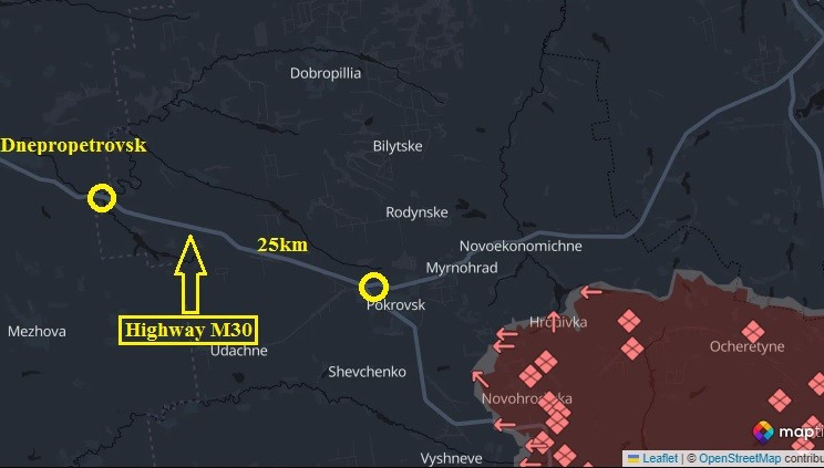 Sau Pokrovsk là khoảng trống mênh mông của Dnepropetrovsk