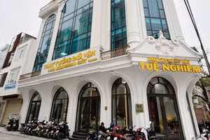 Cơ sở phun xăm Tuệ Nghiêm ở đường Nguyễn Du, phường Hạc Thành, tỉnh Thanh Hoá.