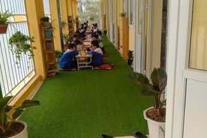 Không gian đọc sách của học sinh tại Trường Tiểu học Thiệu Duy.