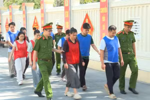 Các đối tượng liên quan đến vụ án tại cơ quan Công an.