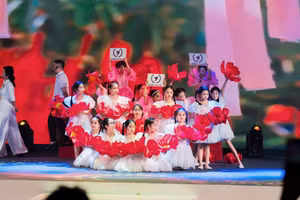 Tiết mục biểu diễn văn nghệ của học sinh Hệ thống giáo dục Nobel School.