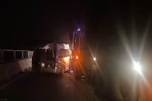 Hiện trường vụ tai nạn.