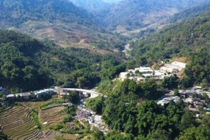 Một góc xã Mường Lát, tỉnh Thanh Hóa.