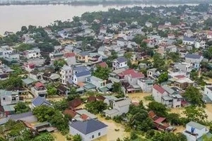 Hàng nghìn căn nhà ở Thanh Hoá chìm trong biển nước.