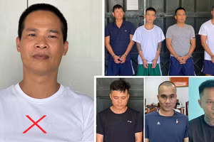 Bùi Quốc Ý (X) và "đàn em" thân tín bị tạm giữ hình sự.