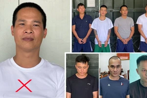 Bùi Quốc Ý (X) và "đàn em" thân tín bị tạm giữ hình sự.