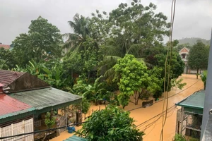Thanh Hoá ngập lụt khắp nơi.