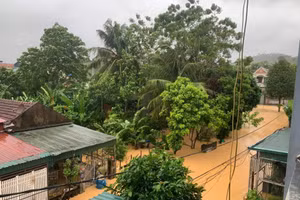 Thanh Hoá ngập lụt khắp nơi.